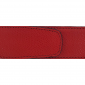 Ceinture cuir grainé rouge 40 mm - Porto-fino argent