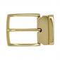 Ceinture cuir souple taupe 40 mm - Milano or